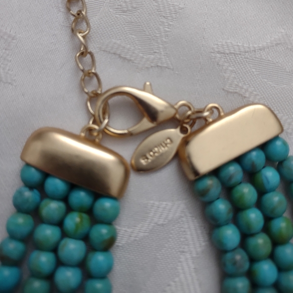 Chico's Pearl Turquoise Collection multi strand necklace - Picture 7 of 9
